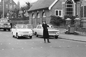 Britain's first Traffic Warden to control traffic as opposed to booking cars for Britain's first Traffic Warden to control traffic as opposed to booking cars for