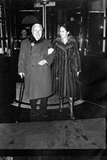 Images Dated 12th January 1975: British actor Sir Charlie Chaplin and wife Dona in London