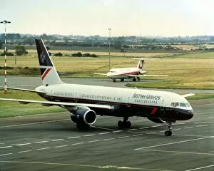 Images Dated 27th September 1990: A British Airways 757, named Windsor Castle, taxis at Newcastle Airport