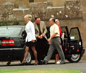 Images Dated 16th July 1997: British billionaire Joe Lewis July 1997 arriving at Culzean Castle with his party