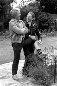 British comedian Ernie Wise showing off his fat hairy legs to his wife. June 1980 British comedian Ernie Wise showing off his fat hairy legs to his wife. June 1980