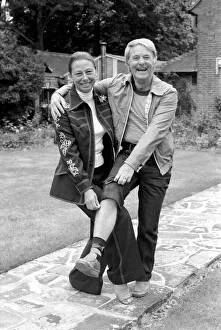 British comedian Ernie Wise showing off his fat hairy legs to his wife. June 1980 British comedian Ernie Wise showing off his fat hairy legs to his wife. June 1980