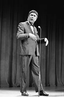British comedian Frankie Howerd performs on stage during rehearsals for the Royal Variery British comedian Frankie Howerd performs on stage during rehearsals for the Royal Variery
