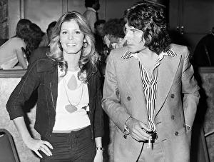 British comedy writer Ian La Frenais with former Miss World Marji Wallace at a Hollywood British comedy writer Ian La Frenais with former Miss World Marji Wallace at a Hollywood