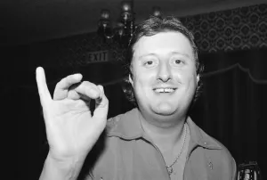 British dart player Eric Bristow poses at the Embassy World Professional Darts British dart player Eric Bristow poses at the Embassy World Professional Darts