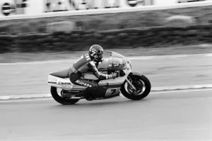 British Motorcycle road racer Barry Sheene takes part in his first serious workout with a British Motorcycle road racer Barry Sheene takes part in his first serious workout with a