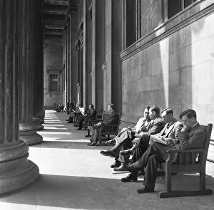 The British Museum at lunch time becomes a restful place to eat sandwiches The British Museum at lunch time becomes a restful place to eat sandwiches