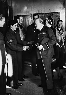 British Prime Minister Winston Churchill wearing the uniform of Air Commodore of British Prime Minister Winston Churchill wearing the uniform of Air Commodore of