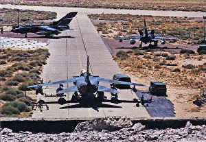 A british RAF Tornado GR1 on the runway in Kuwait during the joint bombing campaign of A british RAF Tornado GR1 on the runway in Kuwait during the joint bombing campaign of