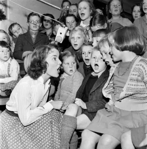 British singer Petula Clark at Dr Barnardo's home in Woodford British singer Petula Clark at Dr Barnardo's home in Woodford