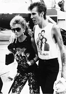 Britt Ekland with her boyfriend Slim Jim McDonnell pictured here at Heathrow Airport Britt Ekland with her boyfriend Slim Jim McDonnell pictured here at Heathrow Airport