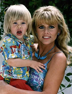 Britt Ekland Film Actress with her son TJ age 2 A©Mirrorpix Britt Ekland Film Actress with her son TJ age 2 A©Mirrorpix