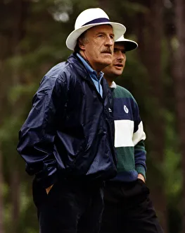 Bruce Forsyth Comedian Game Show Host playing a round of golf with Welsh funny man Max Bruce Forsyth Comedian Game Show Host playing a round of golf with Welsh funny man Max