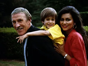 Bruce Forsyth, TV Presenter, with wife and son Bruce Forsyth, TV Presenter, with wife and son