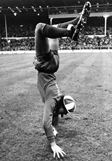 Images Dated 13th March 1982: Bruce Grobbelaar of Liverpool doing hand stand 1982 Liverpool V Tottenham