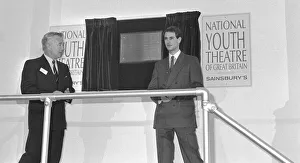 Bryan Forbes & Prince Edward at the National Youth Theatre. 31/3/1988. - March 1988 Bryan Forbes & Prince Edward at the National Youth Theatre. 31/3/1988. - March 1988