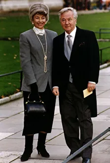 Bryan Forbes and Wife Nanette Newman at the wedding of Lord Linley Dbase Bryan Forbes and Wife Nanette Newman at the wedding of Lord Linley Dbase