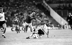 Bryan Robson is fouled by Uli Stielike during England v West Germany during world cup Bryan Robson is fouled by Uli Stielike during England v West Germany during world cup