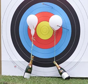 The Bullseye target Prince Charles shot arrow at May 1999 having a go at Archery The Bullseye target Prince Charles shot arrow at May 1999 having a go at Archery