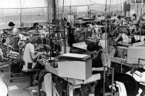 Burton's menswear factory in Guisborough. October 1983 Burton's menswear factory in Guisborough. October 1983