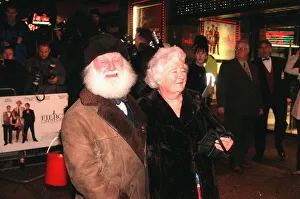 Buster Merryfield actor with wife attend the film premiere of Fierce Creatures in London Buster Merryfield actor with wife attend the film premiere of Fierce Creatures in London