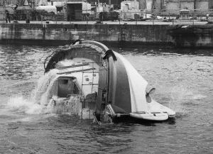 Capsizing and self-righting trials of the new lifeboat Princess Marina taking place at H Capsizing and self-righting trials of the new lifeboat Princess Marina taking place at H