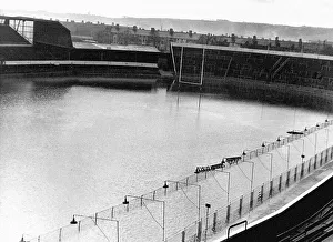 Cardiff - Floods - The Arms Park pictured under water following the floods - 6th Dec 1960 Cardiff - Floods - The Arms Park pictured under water following the floods - 6th Dec 1960