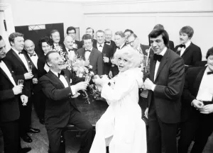 Carol Channing with her 10 stout hearted men, opening night of new Carol Channing show at Carol Channing with her 10 stout hearted men, opening night of new Carol Channing show at
