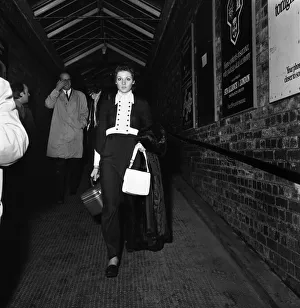 Carolyn Moore walks along the subway at Wilmslow station on her way to meet George Best Carolyn Moore walks along the subway at Wilmslow station on her way to meet George Best