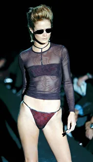 Carolyn Murphy Gucci swimwear Milan Fashion Show 1997 Wearing a red string bikini Carolyn Murphy Gucci swimwear Milan Fashion Show 1997 Wearing a red string bikini