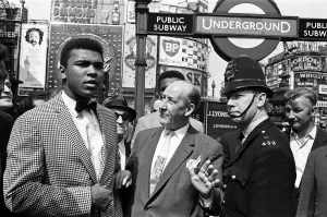 Cassius Clay aka (Muhammad Ali left) with Dave Edgar, Jack Solomon' Cassius Clay aka (Muhammad Ali left) with Dave Edgar, Jack Solomon'