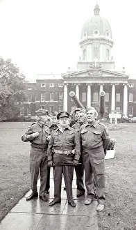 Cast of Dad's Army at opening of exhibition at the Imperial War Museam ' Cast of Dad's Army at opening of exhibition at the Imperial War Museam '