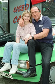 Images Dated 28th June 1991: The cast of EastEnders on set. Daniella Westbrook as Sam Mitchell