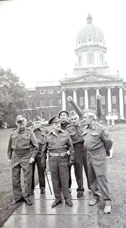Cast of TV programme Dad's Army in costume for the opening of the Imperial War Museam Cast of TV programme Dad's Army in costume for the opening of the Imperial War Museam