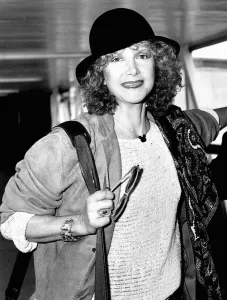 Catherine Damon actress arrives at Heathrow airport August 1981 Catherine Damon actress arrives at Heathrow airport August 1981
