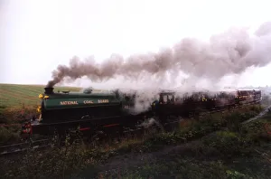 The Causey Rambler makes its way out of the new East Tanfield Railway station on 27th The Causey Rambler makes its way out of the new East Tanfield Railway station on 27th