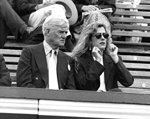 Images Dated 18th June 1993: Cecil Parkinson Conservative MP with unknown woman watching Tennis at the Queens Club