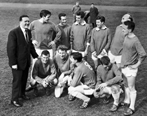 Celtic manager Jock Stein jokes with players during a break from training Celtic manager Jock Stein jokes with players during a break from training