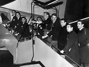 The Celtic team board their plane at Prestwick Airport bound for Argentina to compete in The Celtic team board their plane at Prestwick Airport bound for Argentina to compete in