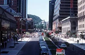 Central Montreal Quebec Canada McGill College Avenue viewed from Place Ville Marie Central Montreal Quebec Canada McGill College Avenue viewed from Place Ville Marie