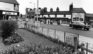 The centre of Prescot, Knowsley, Merseyside. May 1976 The centre of Prescot, Knowsley, Merseyside. May 1976