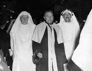 The chaired bard, T Llew Jones of Llandysul is escorted to the platform at the Eisteddfod The chaired bard, T Llew Jones of Llandysul is escorted to the platform at the Eisteddfod