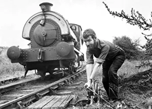 Changing the points is Frank Robson at the Marley Hill Steam Centre Changing the points is Frank Robson at the Marley Hill Steam Centre