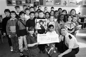 Charity fundraiser PC Dave McSweeney went back to his old school for the first time in 25 Charity fundraiser PC Dave McSweeney went back to his old school for the first time in 25