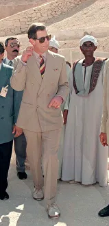 Charles Prince of Wales in Egypt on a visit to Luxor March 1995 Charles Prince of Wales in Egypt on a visit to Luxor March 1995
