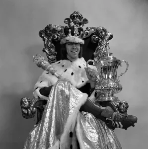 Charlie George with FA cup sitting on the throne 1972 Charlie George with FA cup sitting on the throne 1972