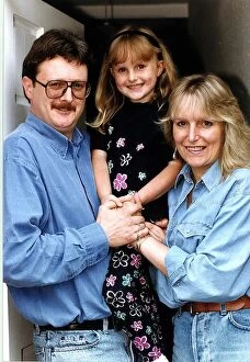 Images Dated 12th June 1993: Charlie Lawson Actor with his wife Susie and daughter Laurie at their home in Stratford