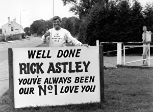 Chart topping singer Rick Astley whose single Never Gonna Give You Up' Chart topping singer Rick Astley whose single Never Gonna Give You Up'