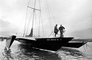Chay Blyth and Jock Hayward aboard the trimaran 'Great Britain III' Chay Blyth and Jock Hayward aboard the trimaran 'Great Britain III'