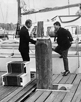 Chay Blyth is welcomed ashore by Prince Philip after sailing solo around the world Chay Blyth is welcomed ashore by Prince Philip after sailing solo around the world